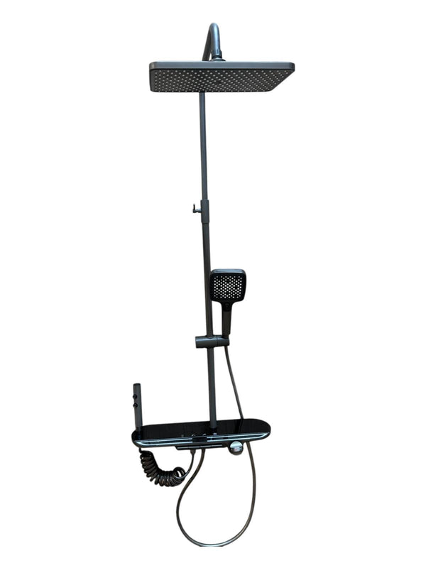 Complete Shower Column with 46cm Control Panel, Built-In Lighting Effects, and Water Temperature Display
